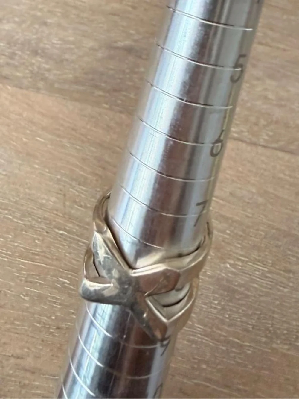 925 Sterling Silver Criss Cross X Heavy Ring, size 8.5